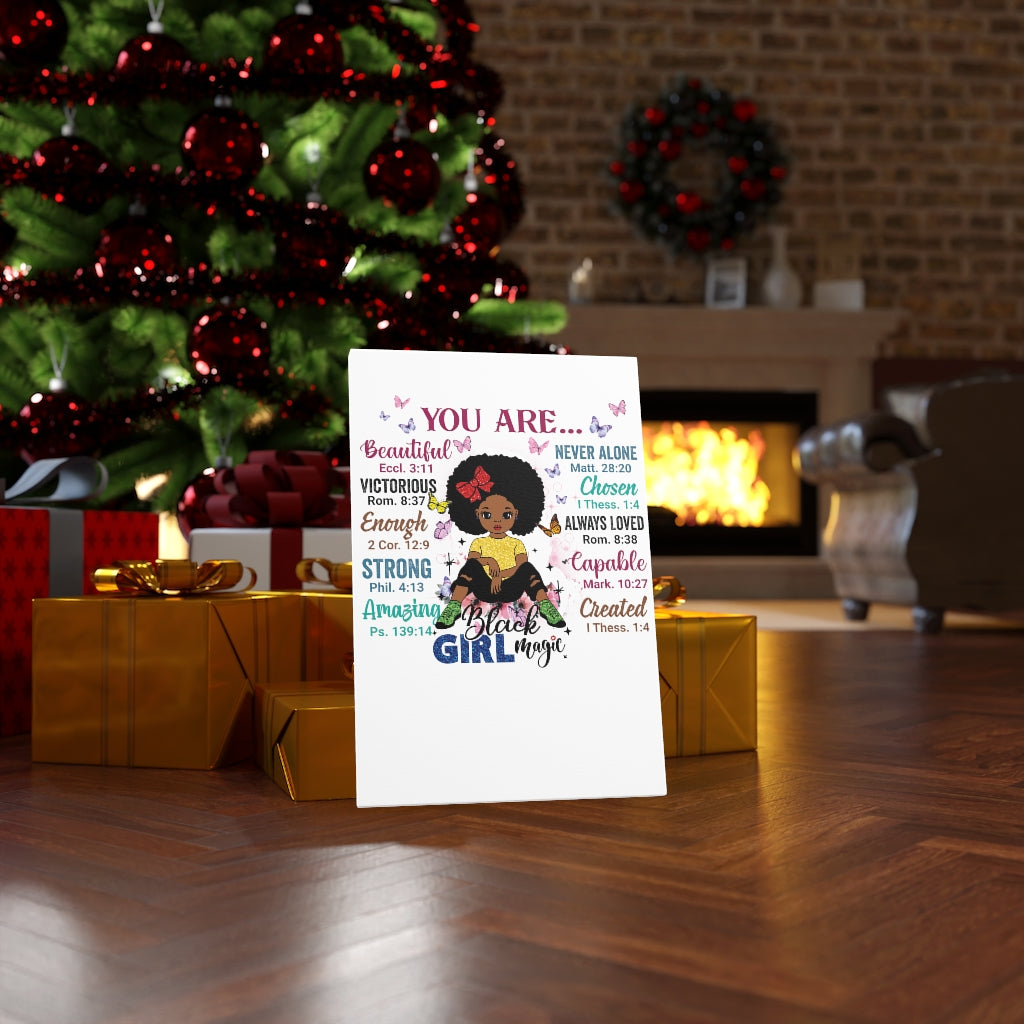 God Says "You are Black Girl Magic" canvas