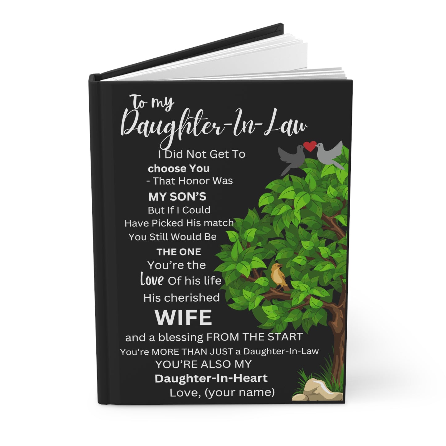 Personalized "To My daughter in law " Hardcover Journal