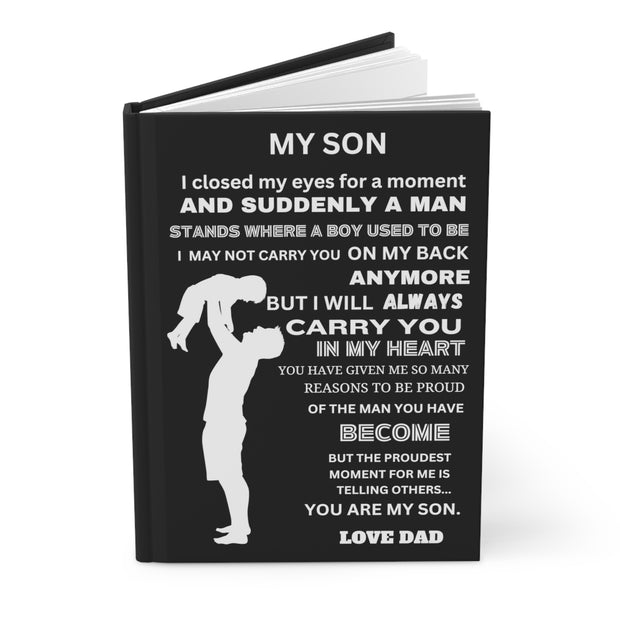 Personalized "To Son from Dad" Hardcover Journal Matte