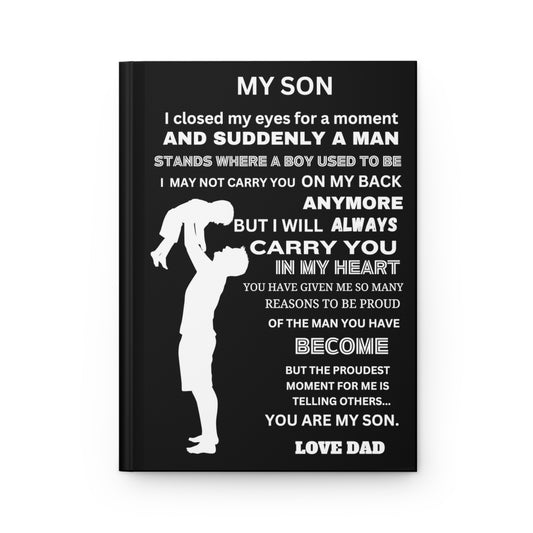 Personalized "To Son from Dad" Hardcover Journal Matte