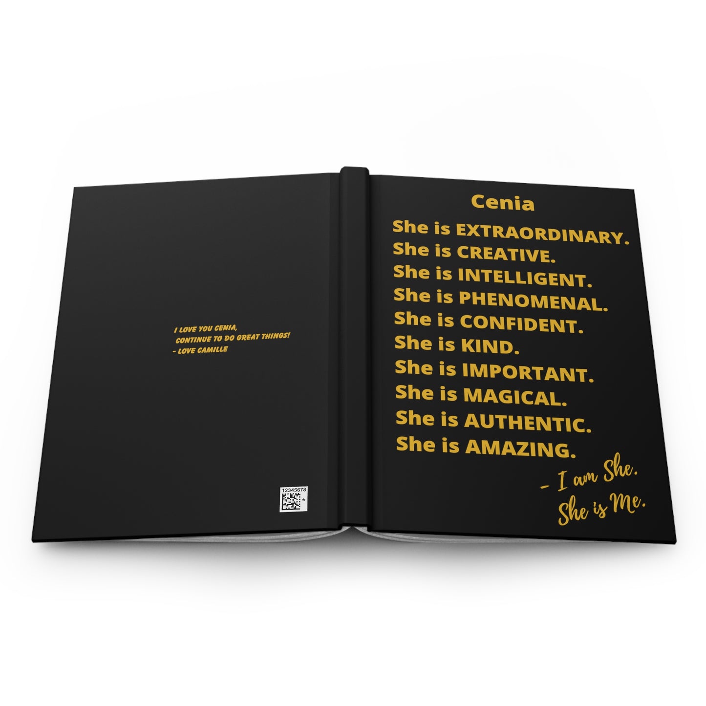 Personalized "I am Extraordinary" Hardcover Journal Matte