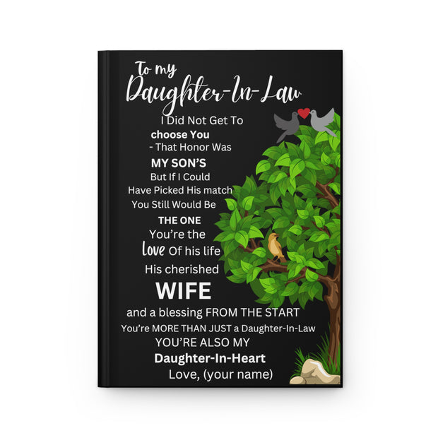 Personalized "To My daughter in law " Hardcover Journal