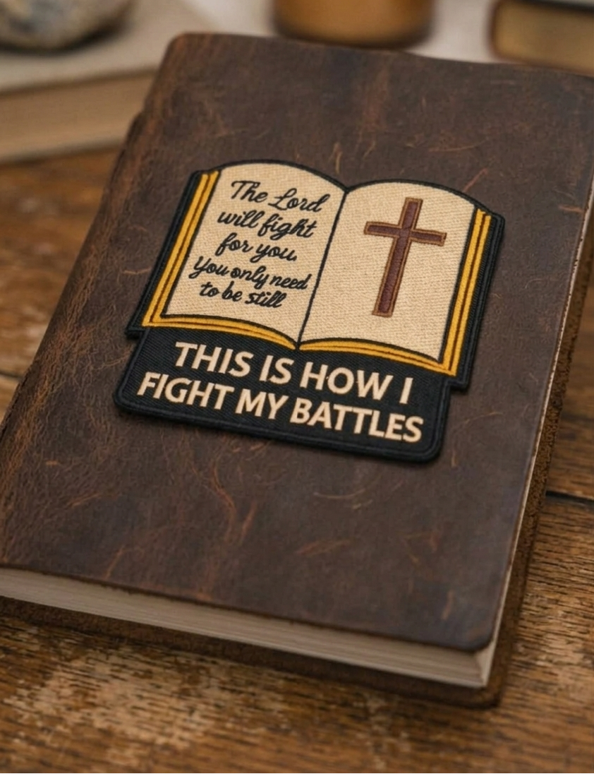 This Is How I Fight My Battles Embroidered Patch – Christian Faith Iron-On or Sew-On Patch, Bible & Cross Patch, Religious Gift 4x4