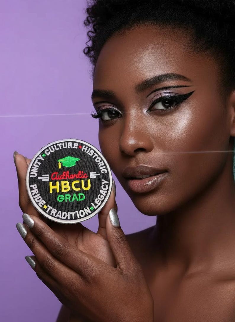HBCU Patch – 3.5x3.5 Inch Black College Pride Iron-On Embroidered Patch for Jackets & Bags