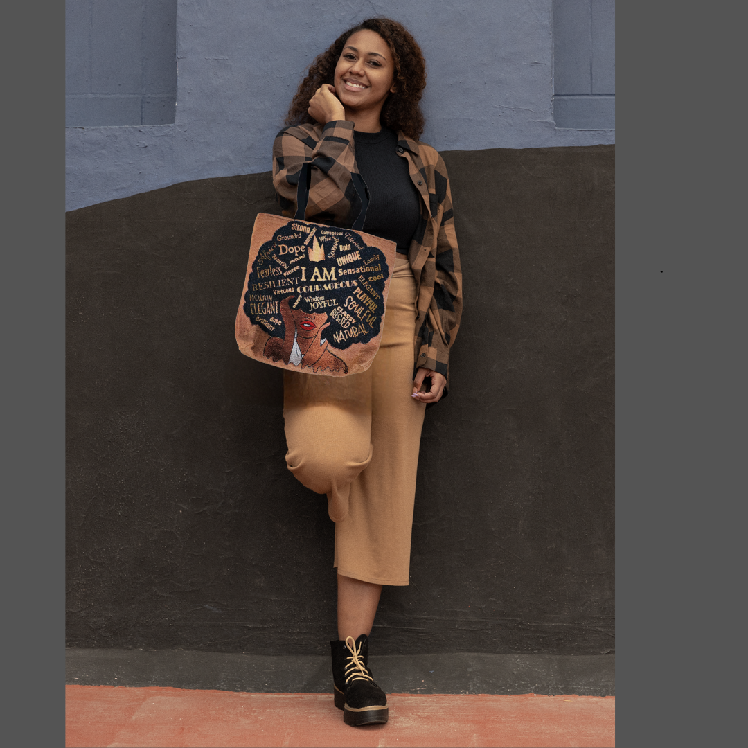 Afro girl Tote Bag
