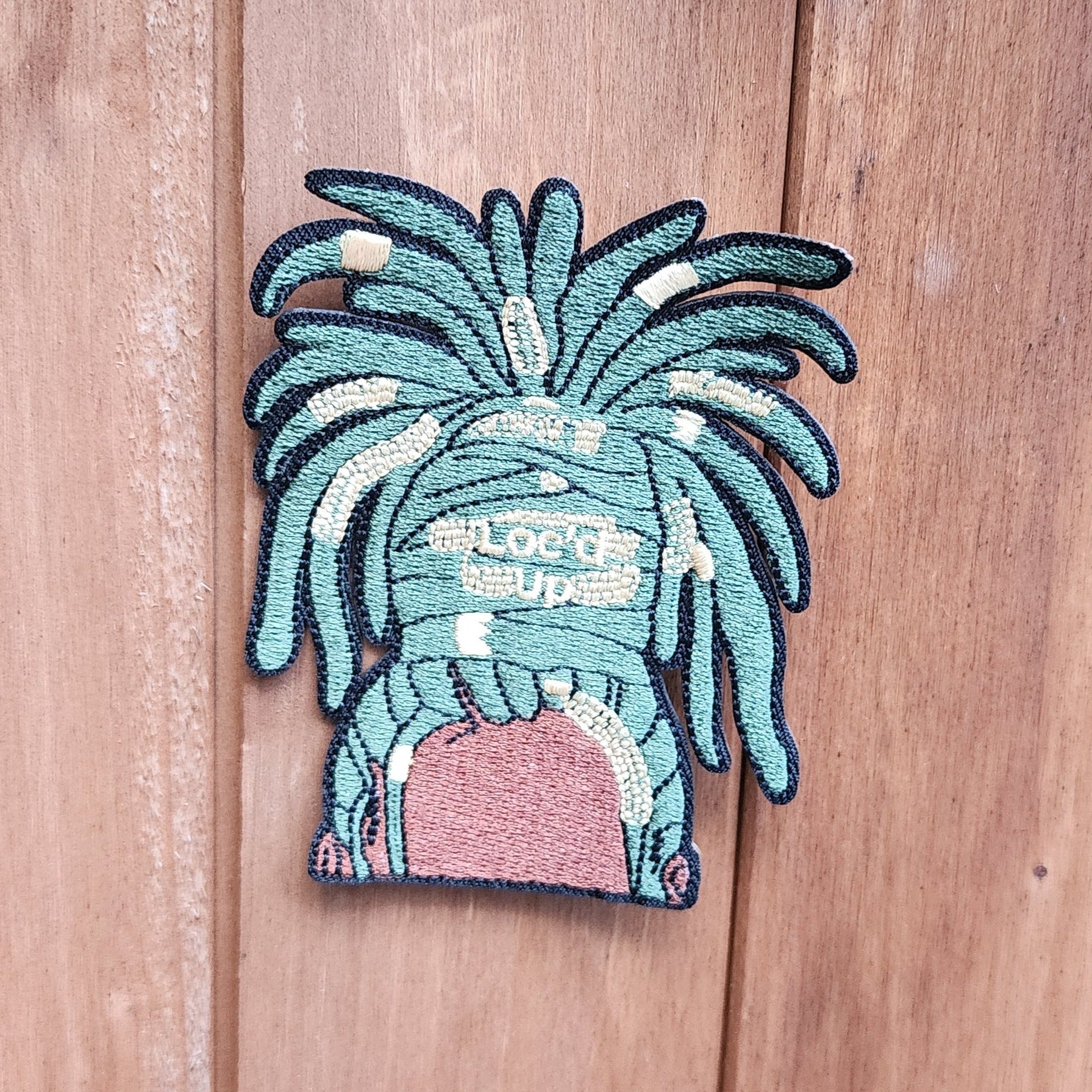 Natural hair locs patch sew on iron Patch [4x3.5 inches