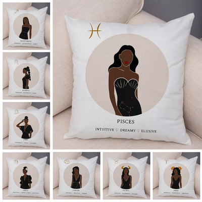 Zodiac Pillow Cover, Astrology Cushion Cover