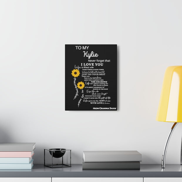 PERSONALIZED - To Granddaughter Canvas Gallery Wraps