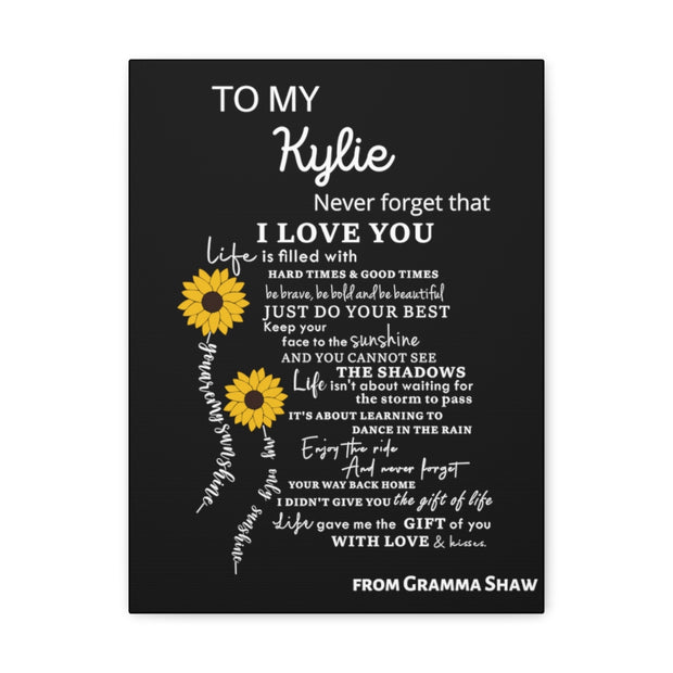 PERSONALIZED - To Granddaughter Canvas Gallery Wraps