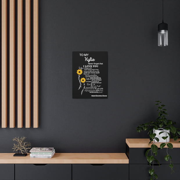 PERSONALIZED - To Granddaughter Canvas Gallery Wraps