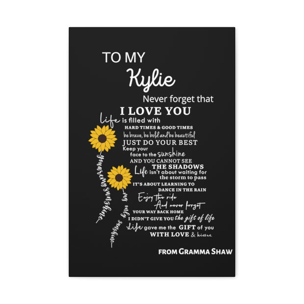 PERSONALIZED - To Granddaughter Canvas Gallery Wraps