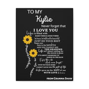 PERSONALIZED - To Granddaughter Canvas Gallery Wraps