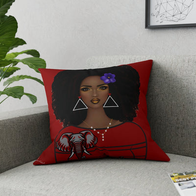 Beautiful lady and elephant  Pillow COVER