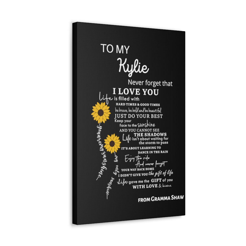 PERSONALIZED - To Granddaughter Canvas Gallery Wraps