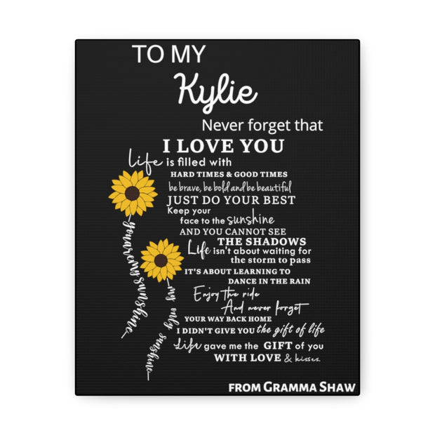 PERSONALIZED - To Granddaughter Canvas Gallery Wraps