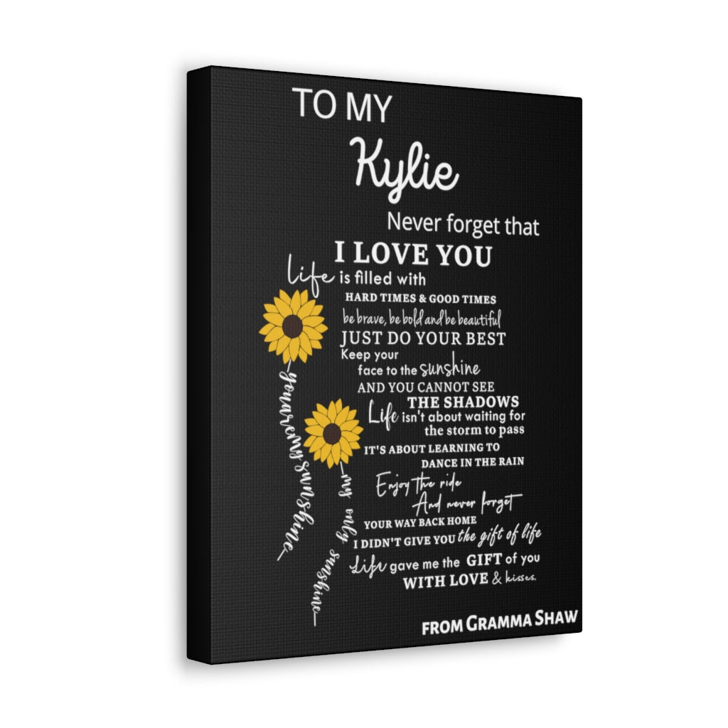 PERSONALIZED - To Granddaughter Canvas Gallery Wraps
