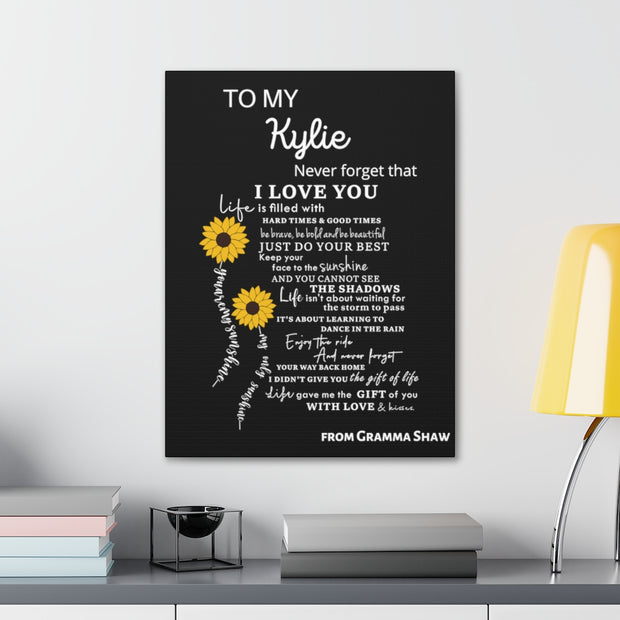 PERSONALIZED - To Granddaughter Canvas Gallery Wraps