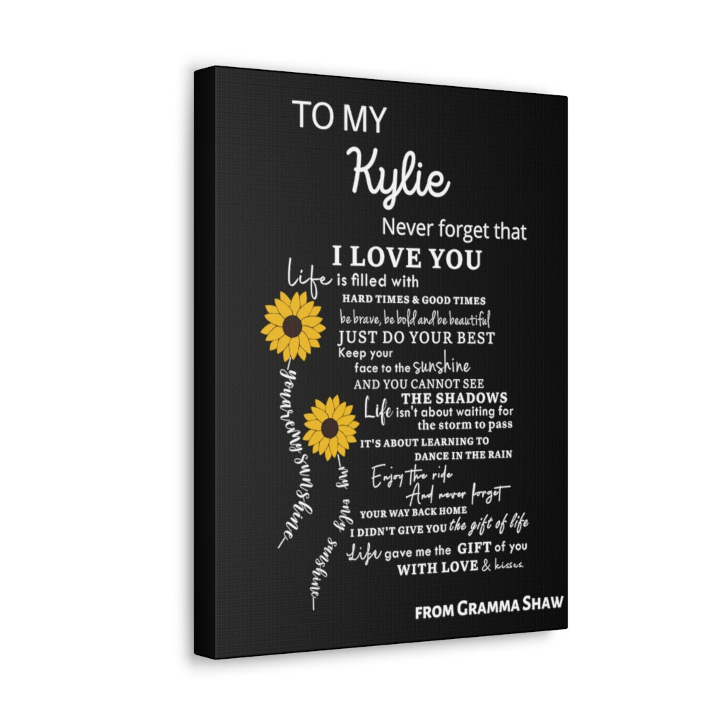 PERSONALIZED - To Granddaughter Canvas Gallery Wraps
