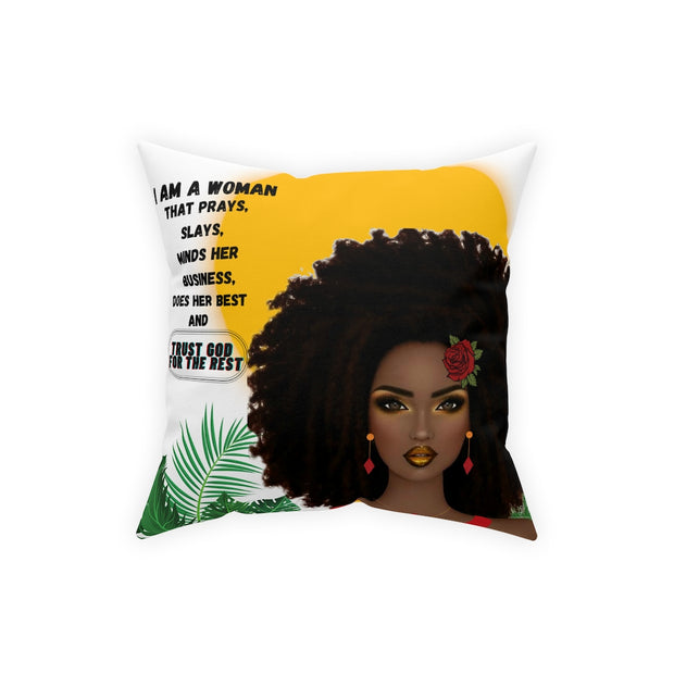 Black beautiful lady pillow