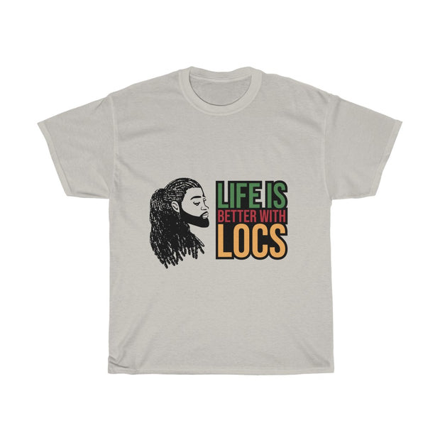 Life is better with locs Heavy Cotton T-shirt