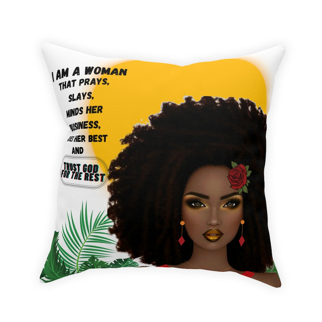 Black beautiful lady pillow
