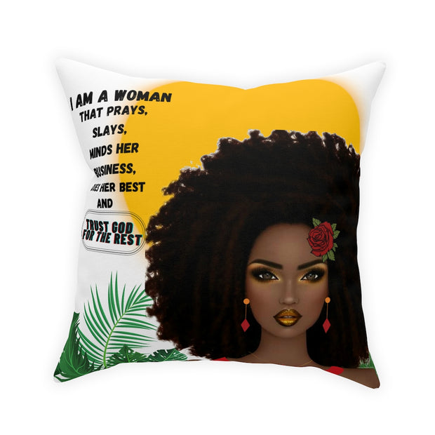 Black beautiful lady pillow