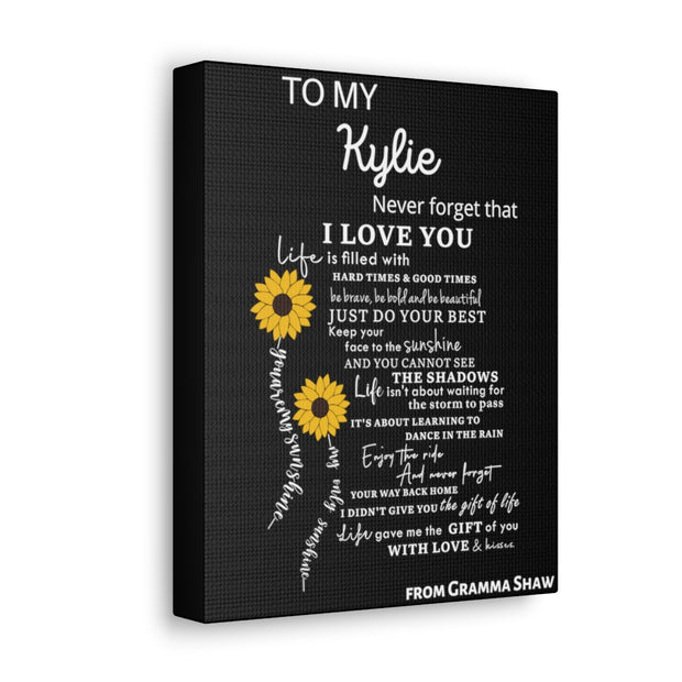 PERSONALIZED - To Granddaughter Canvas Gallery Wraps