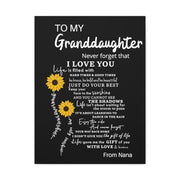 To Granddaughter Canvas Gallery Wraps