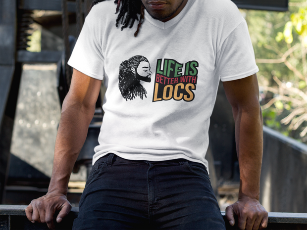 Life is better with locs Heavy Cotton T-shirt