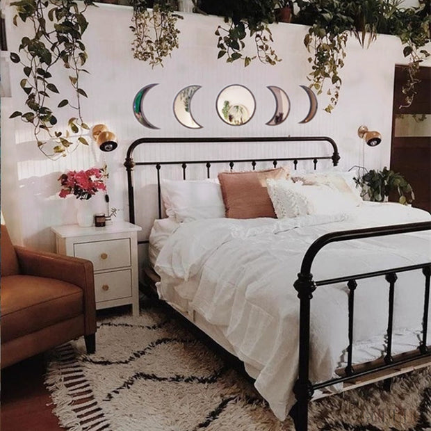 Nordic Style Moon Phase Mirror Set