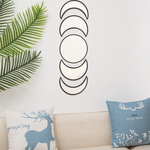 Nordic Style Moon Phase Mirror Set