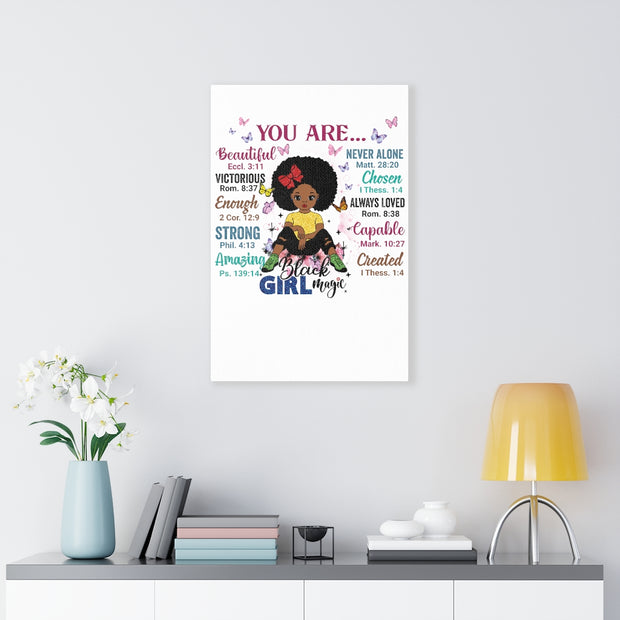 God Says "You are Black Girl Magic" canvas