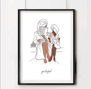 Motherhood bathroom Wall Canvas Art