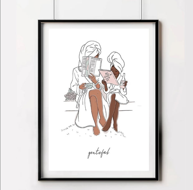 Motherhood bathroom Wall Canvas Art