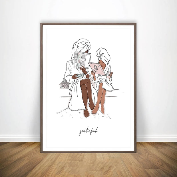 Motherhood bathroom Wall Canvas Art