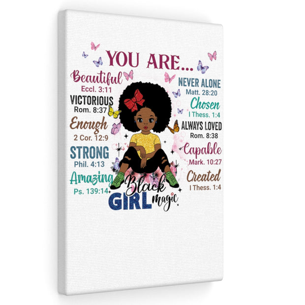 God Says "You are Black Girl Magic" canvas