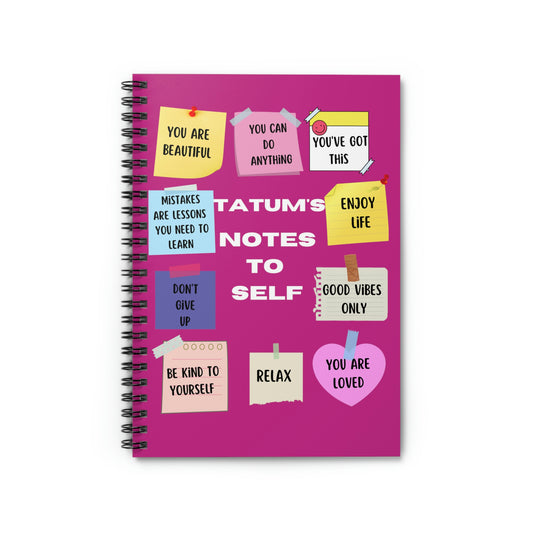 Note to Self Spiral Notebook - Ruled Line