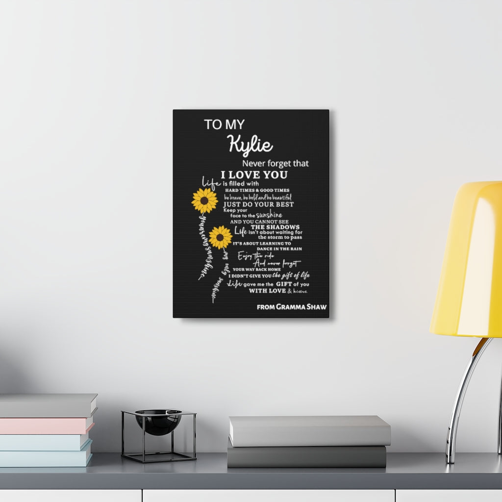 PERSONALIZED - To Granddaughter Canvas Gallery Wraps