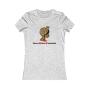 Peace, love, Melanin Women's Favorite Tshirt