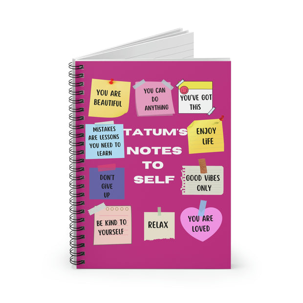 Note to Self Spiral Notebook - Ruled Line
