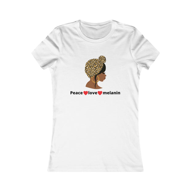 Peace, love, Melanin Women's Favorite Tshirt
