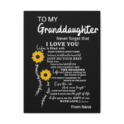 To Granddaughter Canvas Gallery Wraps