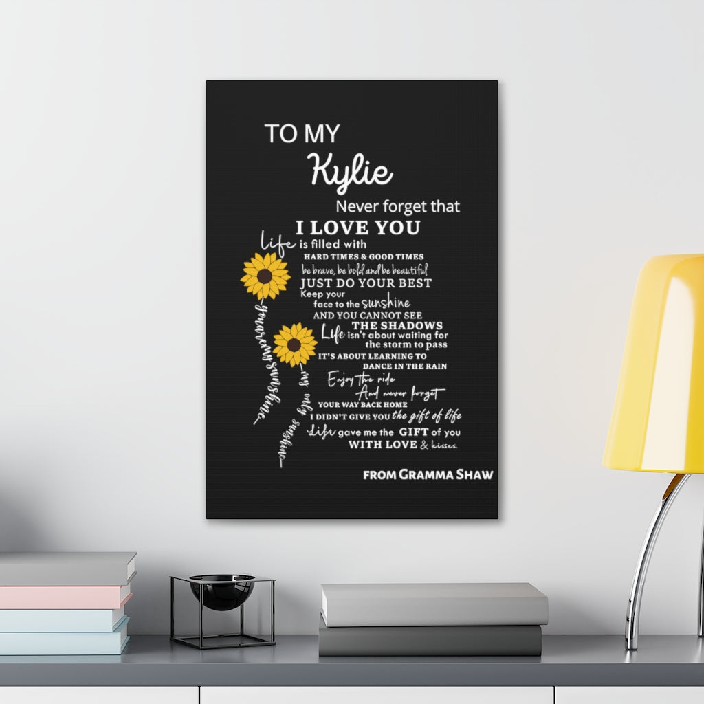 PERSONALIZED - To Granddaughter Canvas Gallery Wraps