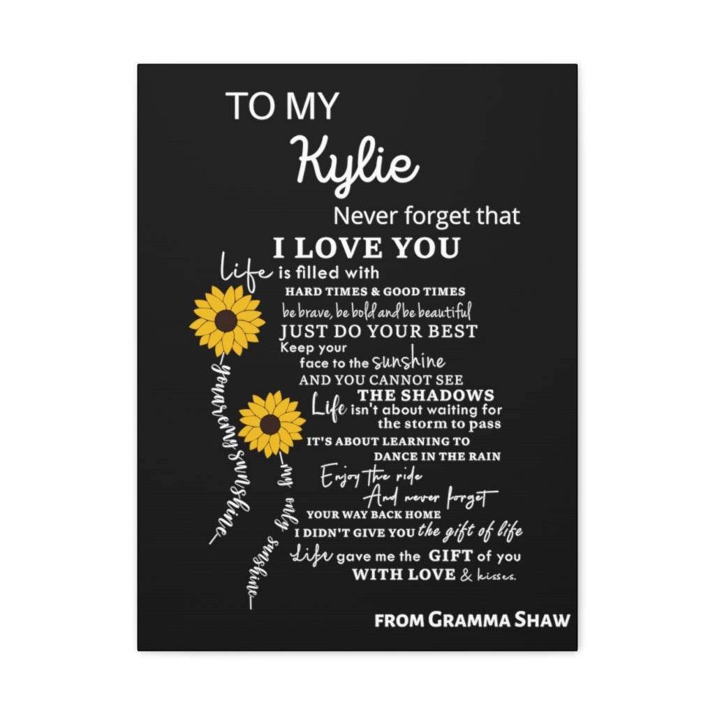 PERSONALIZED - To Granddaughter Canvas Gallery Wraps