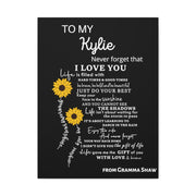 PERSONALIZED - To Granddaughter Canvas Gallery Wraps