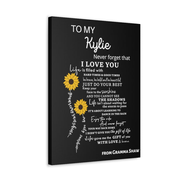 PERSONALIZED - To Granddaughter Canvas Gallery Wraps